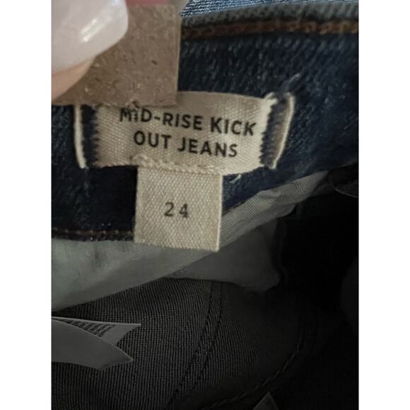 NWT Madewell Women's Mid Rise Kick Out Crop Jeans Flare Leg Oneida Wash Size 24 - Picture 10 of 14